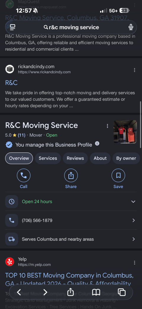 R and C moving service profile image