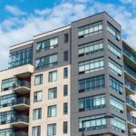Condos can be seen on a sunny day in Montreal, Canada.