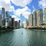 Overlooking the Chicago River in downtown Chicago.