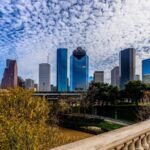The Houston, TX skyline during the day.